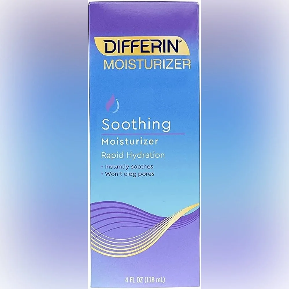 Differin Face Moisturizer Soothing Lotion for Face and Body,Gentle Skin Care